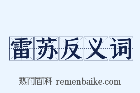 雷苏反义词是什么意思的图片